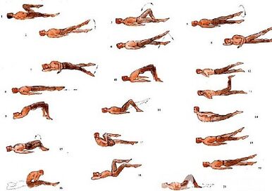 Physical exercise for lumbar osteochondrosis